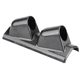 Meter Gauge Pillar, Gauge Holder Plastic Nonfading Universal Carbon Fiber for Car Accessories(Double hole)