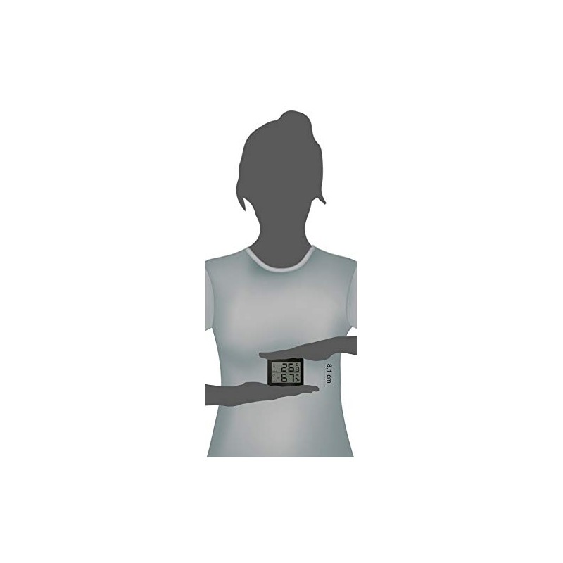 Technoline Modern Front, Coloured Display, Touch Sensor for Lighting, Black