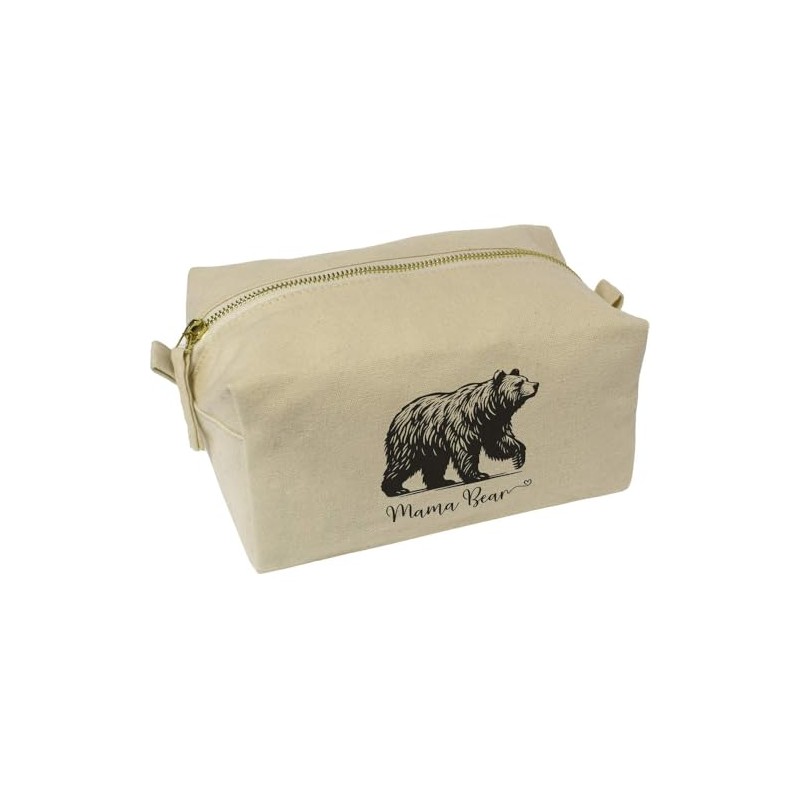 'Mama Bear' Canvas Wash Bag/Makeup Case (CS00043880)