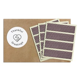 2” x .5” Rectangle Unique Stripe Pattern Match Striker Stickers – 12 pieces | Brown Striped Match Strike Paper with Adhesive Pre-Cut in Rectangles for Easy Match Lighting | Also Available in Hearts,