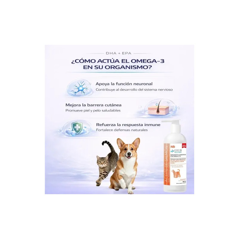 Aceite De Salmón Omega 3 Y 6 Para Perros Y