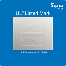 ICC 6 Port Surface Mount Box in White, Works with Slim and Wide Profile Keystone Jacks (Sold Separately), Compact Outlet for Voice and Data Connections, UL Listed TAA Compliant, IC107SB6WH