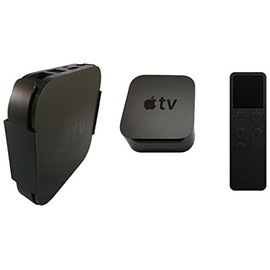 iSKYS Silicone Protective Case/Sleeve/Cover for New Apple TV 4th Generation Siri Remote Controller (Apple TV Mount Plus Black Remote Case)