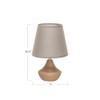 Creative Co-Op Eucalyptus Wood Table Lamp with Linen Shade, Natural
