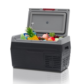 SMETA 12V Portable Car Refrigerator/Freezer, 0.71 Cu.ft (20L) Mini Fridge, Travel Camper 12v/110v Electric Cooler Solar For RV Outdoor Semi-Truck, -4℉~68℉