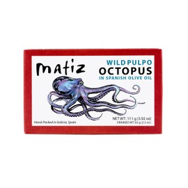 Matiz Pulpo Wild-Caught Pulpo Spanish Octopus in Olive Oil 4.0 Oz, (2 Pack)