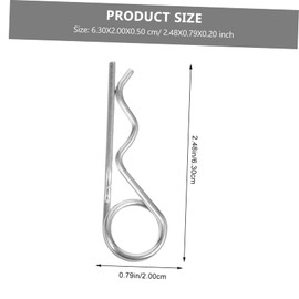WHAMVOX 10pcs Cotter Spring Pins Durable R Type Cotter Pins for Engineering Heavy Duty Mechanical Fasteners for Industrial Applications