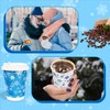 FULJOOY 100 Count Snowflake Paper Cups 12 oz Disposable Beverage