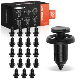 A-Premium 20PCS Nylon Retainer Clip Fasteners Compatible with Honda CR-V, Civic, Accord, Pilot, Odyssey, Fit, Ridgeline, Crosstour, Insight, Passport, CR-Z, S2000 & Acura MDX, RDX, TLX - For 10mm Hole