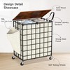 DXIGUSO Laundry Basket with Wheels, Heavy Duty Laundry Sorter 2