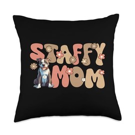 American Staffordshire Terrier World's Best Staffy Mom Throw Pillow
