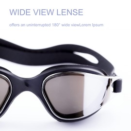 Lynarc Swimming Goggles - Polarized Anti-Fog Waterproof UV Protection Men Women Youth Swimming Goggles Adult Swimming Pool (White)