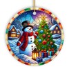 Winter Festivity Top Hat Snowman Ornament, Radiant Tree with Holiday