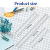 BOHUIZ 3 Pack Plastic Ruler Straight Ruler with Centimeters and