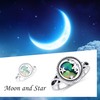 Moon and Star Urn Ring for Ashes 925 Sterling Silver