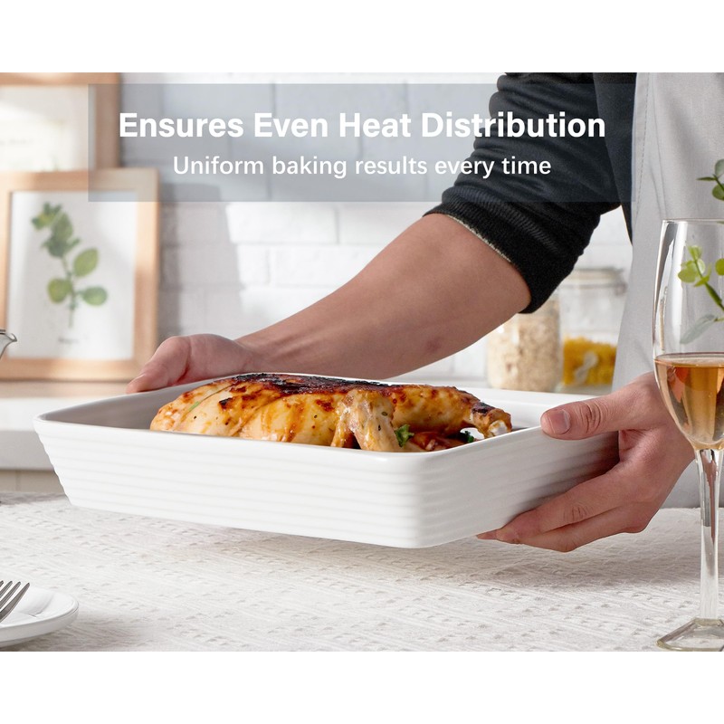 ONEMORE Ceramic Baking Dish, 9x13 Baking Pan Casserole Dish Large