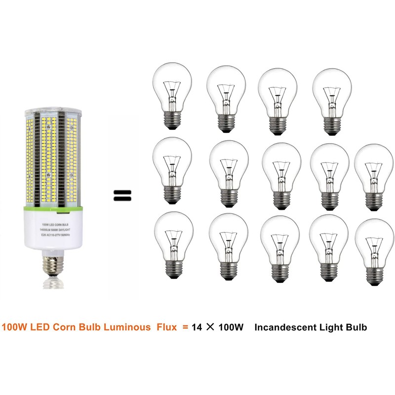 TJBB 2 Pack 100W Led Corn Cob Light Bulb, E26/E39