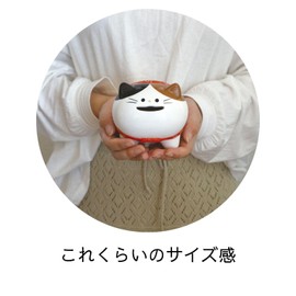 Deco Corporation PK-47581 Harapeko Money Box, Mikenko, Size (W x D x H): 3.8 x 4.4 x 3.4 inches (9.8 x 11.2 x 9.4 cm)