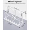 Uniclife Acrylic Business Card Holder for Desk 2 Slot Clear