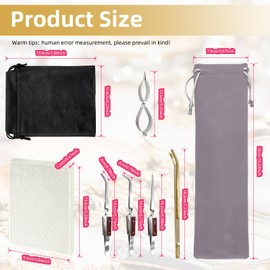 LJZP 9 Pcs Jewelry Soldering Block Kit, Include 2 Honeycomb Ceramic Blocks 3 Tweezers 1 Copper Tong 1 Metal Clip 2 Storage Bag, Soldering Board Plate for for Jewelry Making Tool Supplies