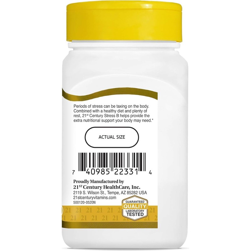 21st Century Stress Vitamin B with Zinc 66 Tabs