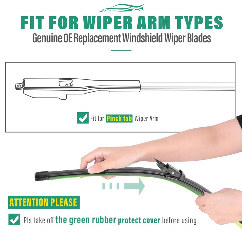 24" 21" Windshield Wiper Blades Replacement for Pontiac G6 2005