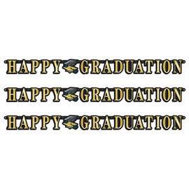 Happy Graduation Streamer Pack of 3