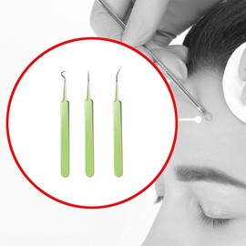 Facial Tweezer Portable Remove Facial Stainless  Use Facial Extractions Tool for Forehead Facial Face Male Female Whiteheads Remover Whitehead Remover