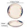 Swlthwen 4 Pcs Japanese Ceramic Dinner Plates, Household Tableware Plates