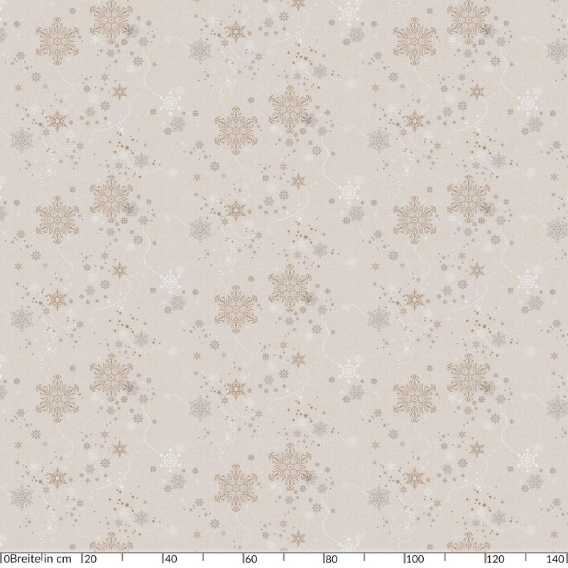 ANRO Wachstuchtischdecke Wachstuch Wachstischdecke Tischdecke Weihnachten Schneeflocken Beige 120x140cm