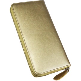 10475-100-305 All Gold Money Luck Wallet, Feng Shui, Men's, Women's, Long Wallet, Genuine Leather, Cowhide Leather, Round Zipper, Round Zipper, Coin Pocket, Includes Cards, Large Capacity, Lightweight, Thin, Multi-Function, Card Storage, Leather, Easy to Use, Long Wallet, Genuine Leather, Popular, Brand, Luxury, Slim, Luxury