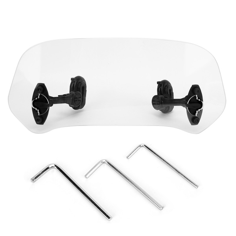 Motorcycle Windshield Extension Heighten Windscreen Adjustable Wind Rain Air Deflector