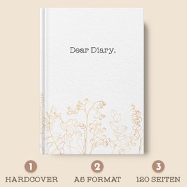 Sophies Kartenwelt Mein Tagebuch im A5 Format - Hardcover - liniert - Tagebuch für Erwachsene und Jugendliche - Mit 120 Seiten bietet es viel Platz für deine Gedanken