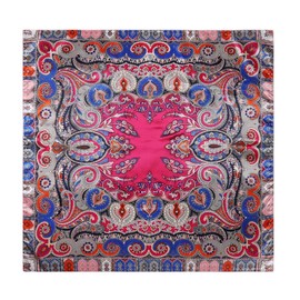 FAIRYGATE Purple Scarf for Women UK Satin Scarf Vintage Colourful Paisley Ladies Scarfs Pattern Large Square Hairscarf Headscarf Headdress Women's Silk Scarves Bandana 89021