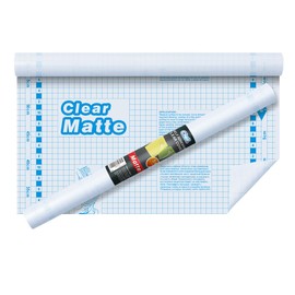 Chell Matte Clear Contact Paper Roll for Books, Crafts and Countertops, Self Adhesive Book Cover, 17.5 in x 5 ft