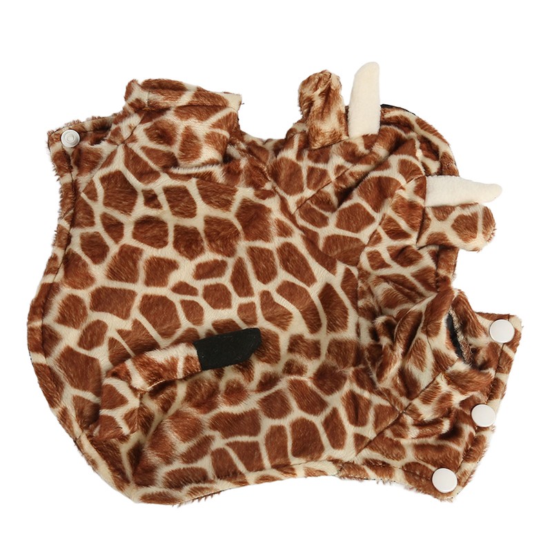 Dog Hoodie Winter Jacket Cute Fun Giraffe Design Warm Puppy