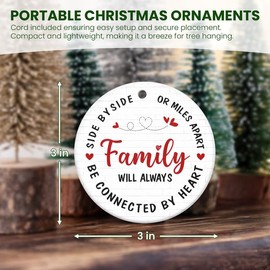 GAUDORA Christmas Family Ornament Gifts for Men Women - Ceramic Christmas Ornaments 2025 for Xmas Decorations - Family Long Distance Gifts for Mom Dad, Gift for Sister Brother, Grandma Grandpa Gift