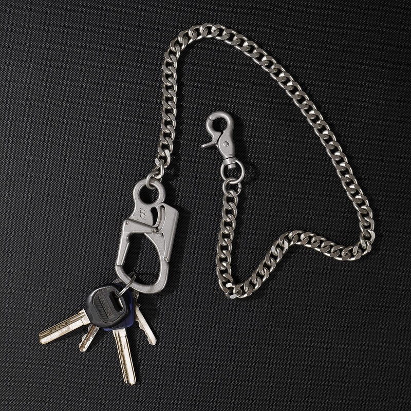 [Ahiller] Sturdy Wallet Chain, [Double Locking Carabiner, Stainless Steel Chain],
