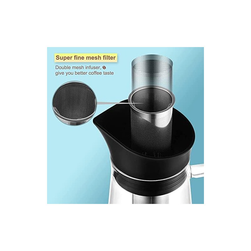 VASA NAMA 1.2L Cafetera Cold Brew, Vidrio de Primera Calidad
