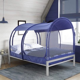 Alvantor Pop Up Bed Canopy Tents Dream Tents Privacy Space Sleeping Mesh Tents - Twin, Blue