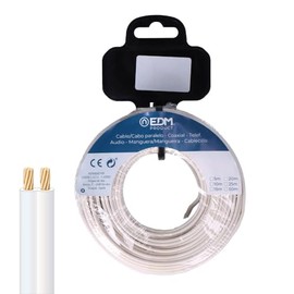 Zarivy 2 x 0.75mm White Parallel Cable 5m Ideal for Audio Perfect for High Quality, Flexible and Robust Connections Let your sound shine with this cable!