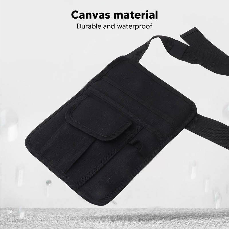 Restaurant Belt Bag Adjustable Portable Lightweight Canvas Waiter Waist Bag