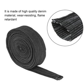 Nylon Protective Sleeve, 7.5m Nylon Protective Sleeve Sheath Cable Cover for Welding Torch Hydraulic Hose for Plasma Torch Hose, Stick Welding Cables, Hydraulic Hoses