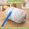100gx2 Chunky Cotton Crochet Yarn with 4mm Hook, Soft Non-Split