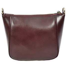 A1 FASHION GOODS Womens Genuine Leather Cross Body Bag Small Zip Top Sling Handbag Liv (Burgundy)