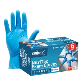 London Labs Nitritec Gloves 4 Mil Disposable Latex Free & Powder Free (Small, 100 Count)