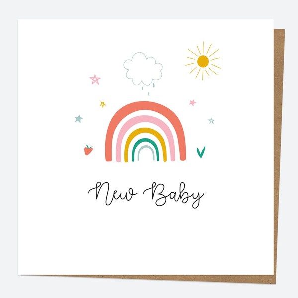 Dotty about Paper Chasing Rainbows - New Baby - Congratulations,