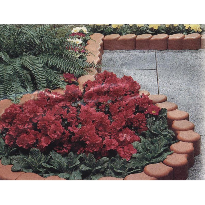 Garden Border Edging, Interlocking, Swivel, Terracotta, about 16 Feet