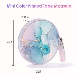 Gerkia Sewing Tape Measure，Colour Printed Small Retractable Soft Measuring Tape for Tailor Cloth Fabric Body Measurements.