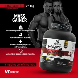 Ganador De Peso Premium Mass Gainer 6 Lbs Nt Nutrition Sabor Vainilla
